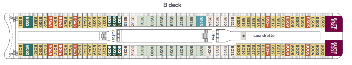 Saga Ocean Cruises Spirit of Adventure Deck Plan B Deck.png